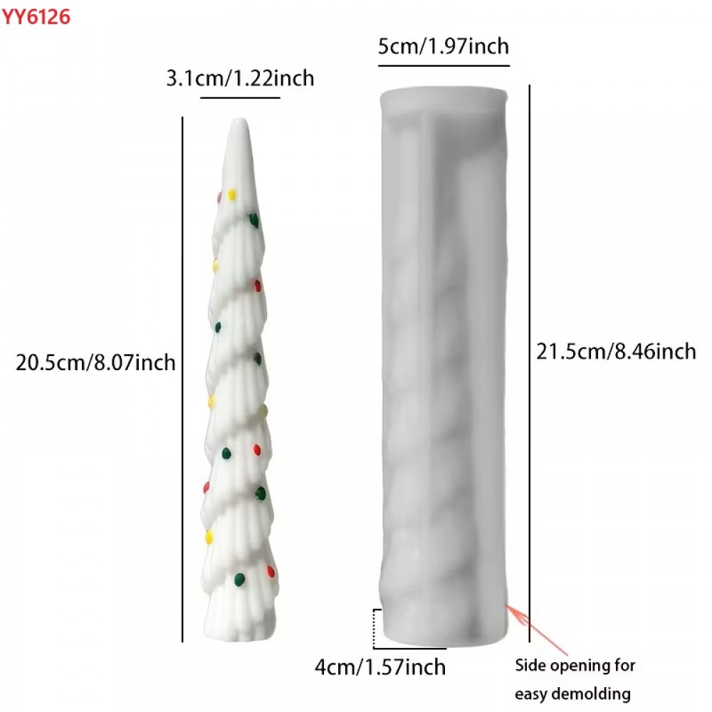 YY6126 Çizgili Spiral Şamdan Mum Silikon Kalıp YY6126 Çizgili Spiral Şamdan Mum Silikon Kalıp